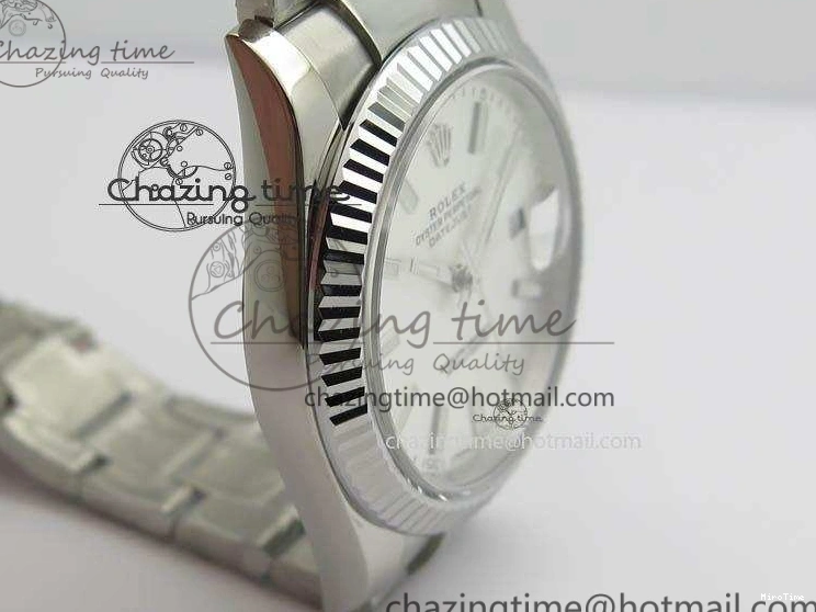 MiroTime 0308 EasyCare DateJust 41mm 126334 Noob 1:1 Best Edition Fluted Bezel Silver Dial On SS Oyster Bracelet A 3588